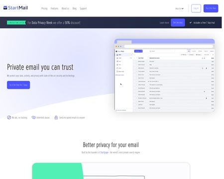 website thubmnail of Startmail