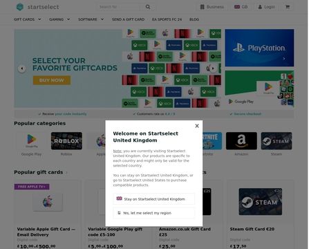 website thubmnail of Startselect