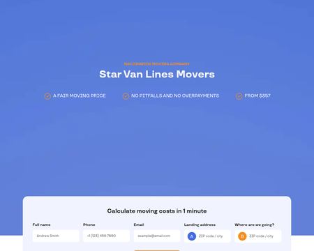 website thubmnail of Starvanlinesmovers