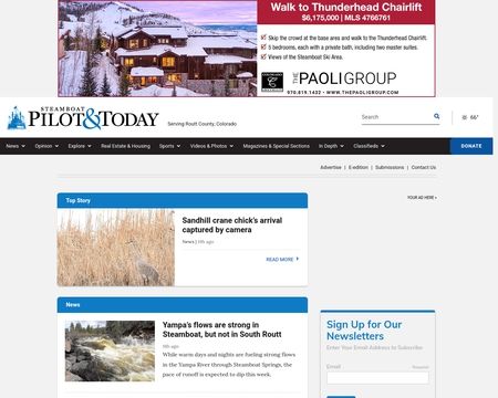 website thubmnail of Steamboat Pilot