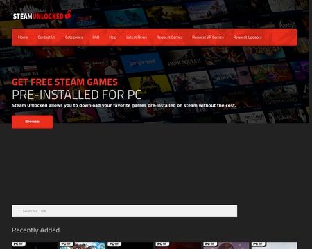 website thubmnail of Steam Unlocked