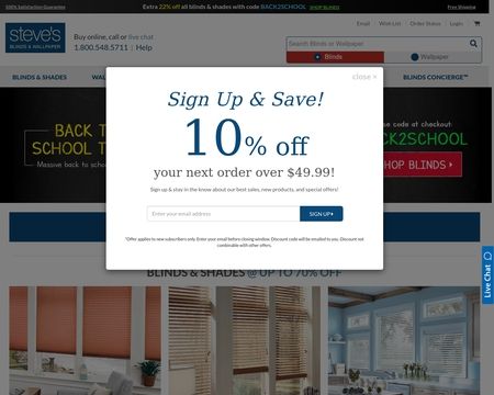 website thubmnail of Steves Blinds And Wallpaper