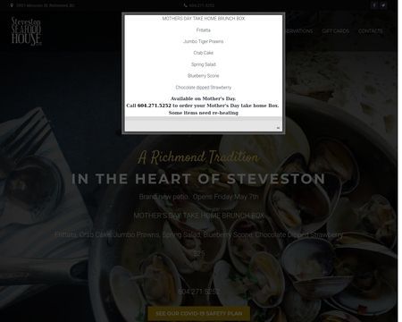 website thubmnail of Steveston Seafood House
