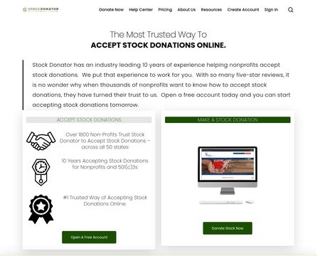 website thubmnail of Stock Donator
