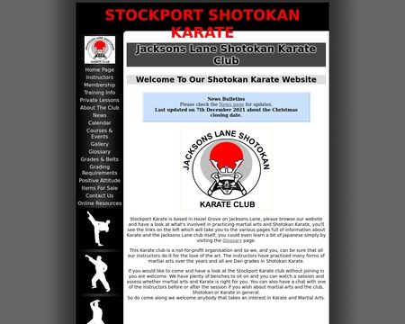 website thubmnail of Stockportshotokan.co.uk