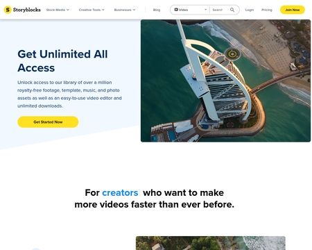 website thubmnail of Storyblocks