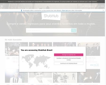 website thubmnail of Stubhub.com.br