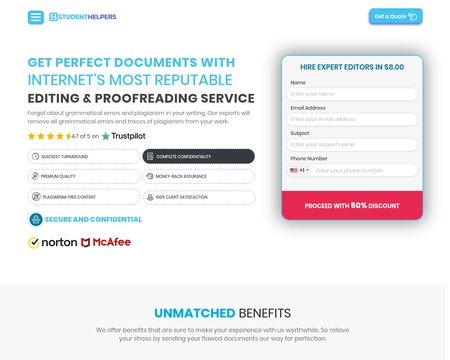 website thubmnail of Studenthelpers.net