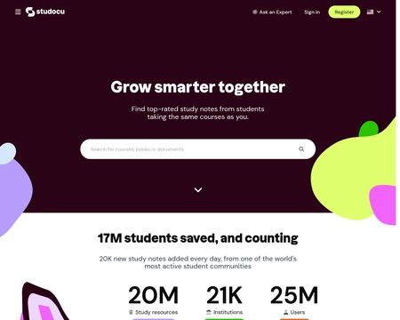 website thubmnail of Studocu