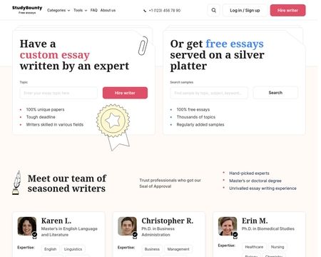 website thubmnail of Study Bounty