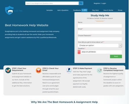 website thubmnail of Study Help Me