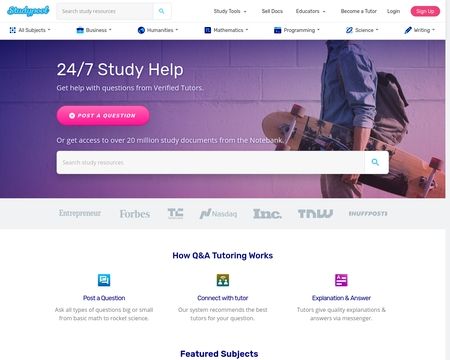 website thubmnail of Studypool