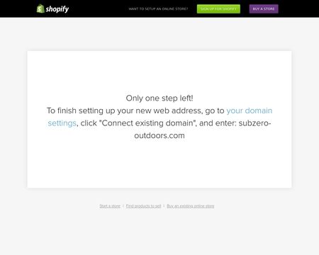 website thubmnail of Subzero-outdoors