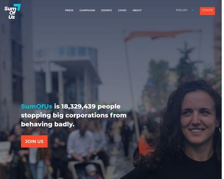 website thubmnail of SumOfUs
