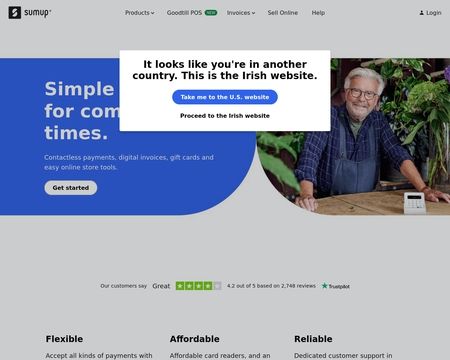 website thubmnail of Sumup.ie