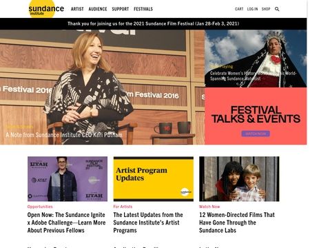website thubmnail of Sundance Institute