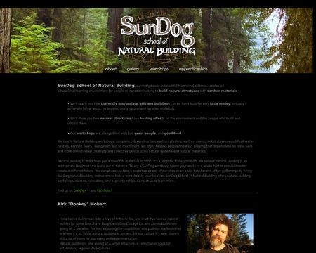 website thubmnail of SunDog School of Natural Building