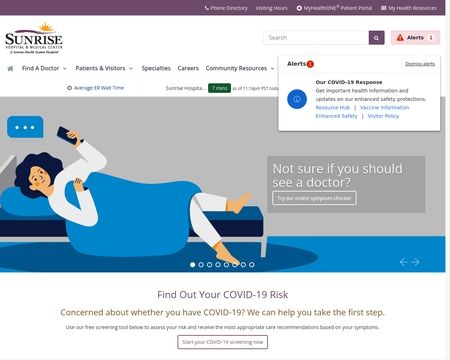 website thubmnail of Sunrise Hospital & Medical Center