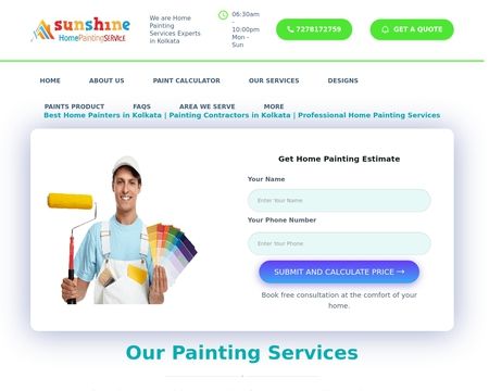 website thubmnail of Sunshine Home Painting Service