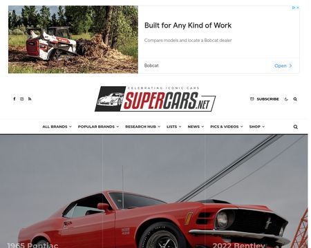 website thubmnail of Supercars.net