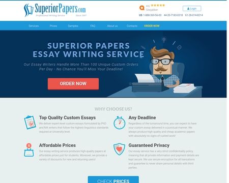 website thubmnail of SuperiorPapers.com