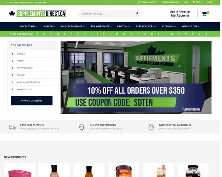 website thubmnail of Supplementsdirect.ca