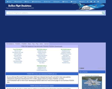 website thubmnail of SurClaro Flight Simulatons