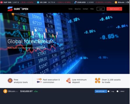 website thubmnail of Surefxopen