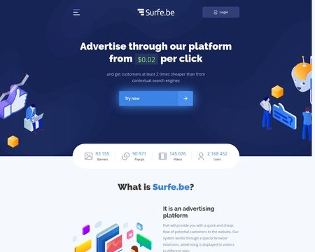 website thubmnail of Surfe.be