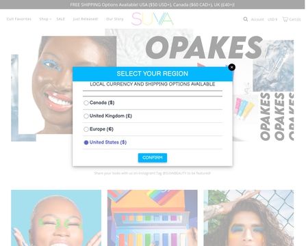 website thubmnail of SUVA Beauty