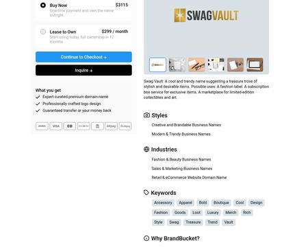 website thubmnail of SwagVault