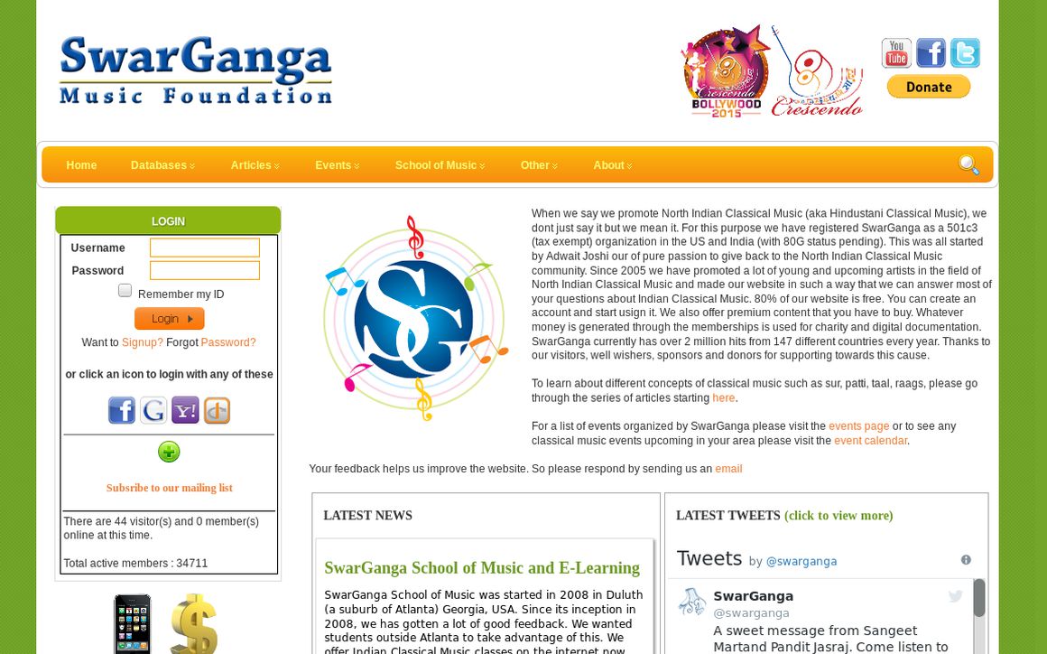 website thubmnail of Swarganga.org