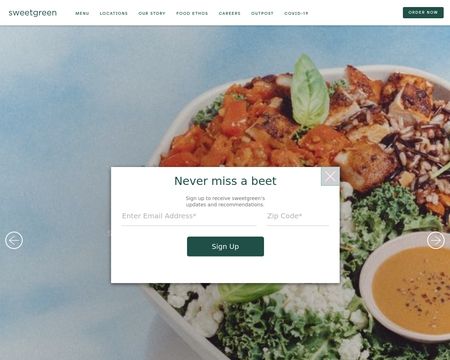 website thubmnail of Sweetgreen