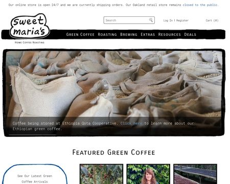 website thubmnail of Sweet Maria's