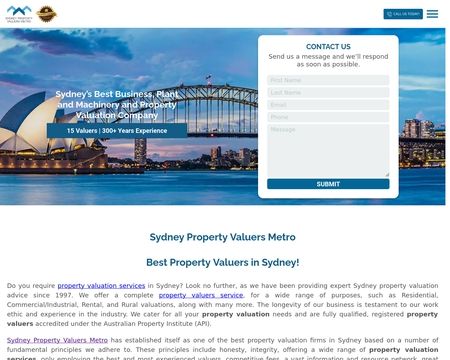 website thubmnail of Sydney Property Valuers Metro