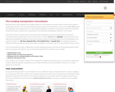 website thubmnail of SyncVisas