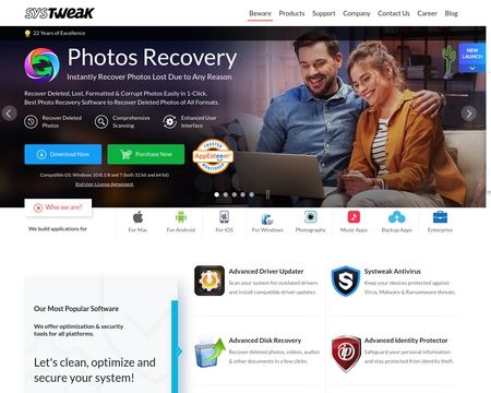 website thubmnail of Systweak