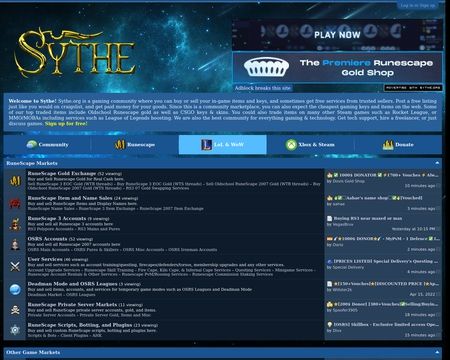 website thubmnail of Sythe