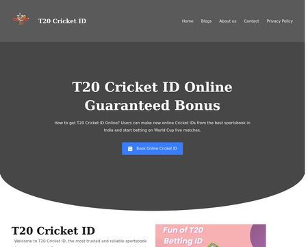 website thubmnail of T20 Cricket ID