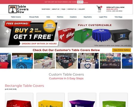 website thubmnail of Tablecoversnow