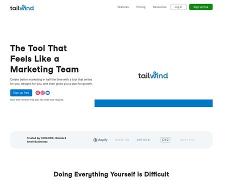 website thubmnail of Tailwindapp