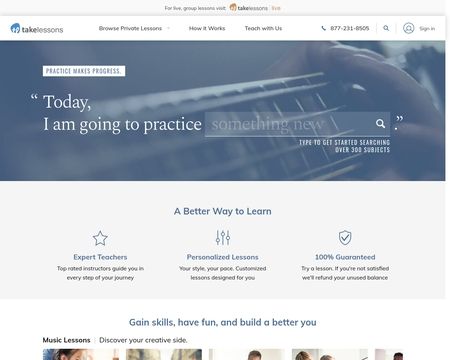 website thubmnail of Takelessons