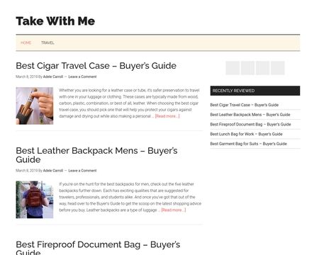 website thubmnail of Take With Me
