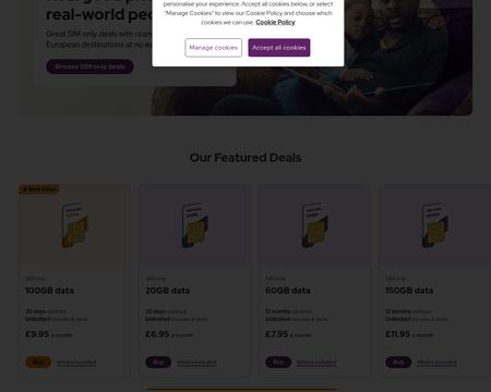 website thubmnail of Talkmobile