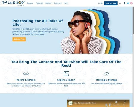 website thubmnail of Talk Shoe