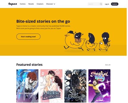 website thubmnail of Tapastic