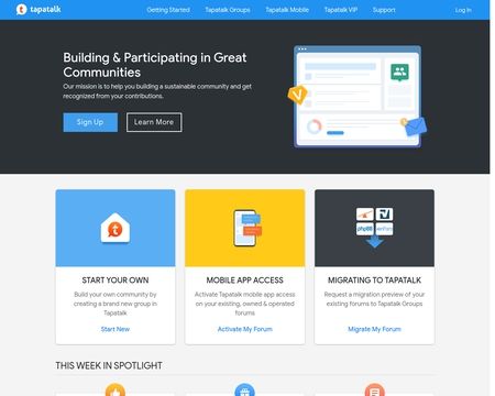 website thubmnail of Tapatalk