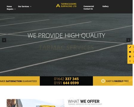 website thubmnail of Tarmac Middlesbrough Tarmacing
