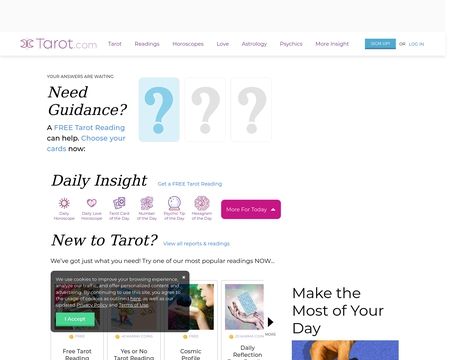 website thubmnail of Tarot.com