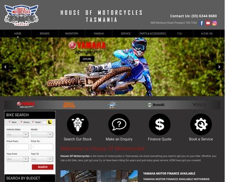 website thubmnail of TasMotorcycleWarehouse.com.au